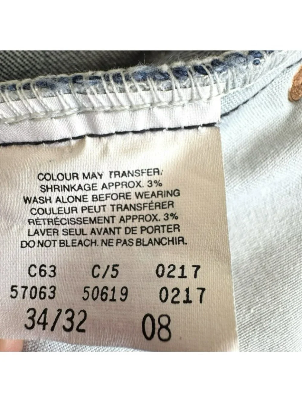 Vintage Levi's 619 Orange Tab Denim Blue Jeans Mens 34x32 Straight Leg Canada